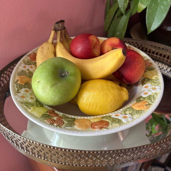 Metlox Other - 1970's Metlox Poppytrail Della Robbia California Fruit Rim Pottery Serving Bowl